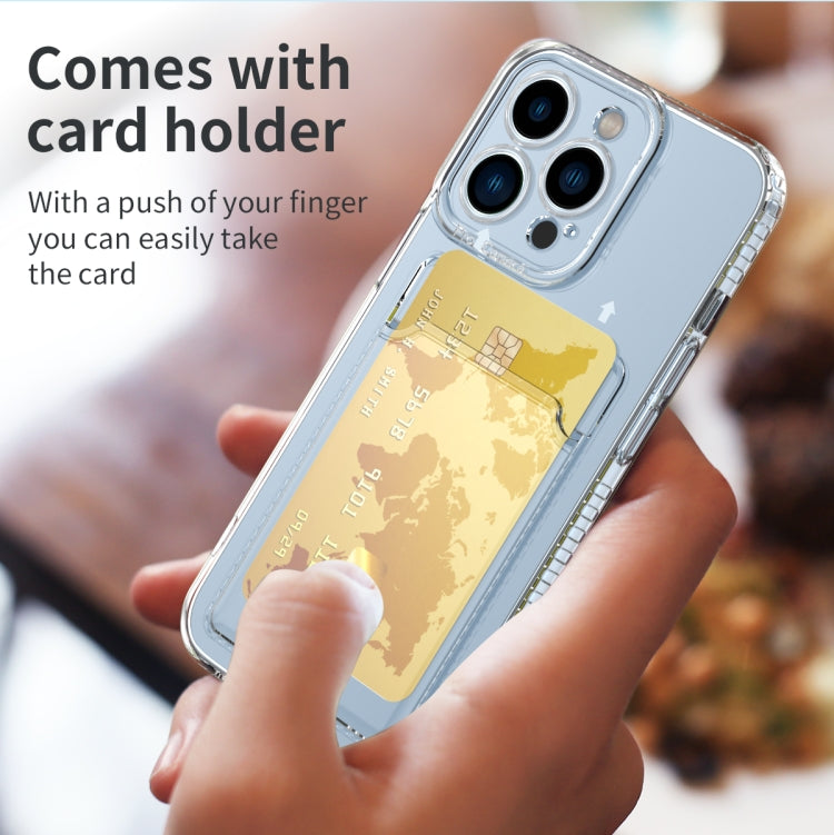 Card Bag Clear TPU Phone Case, For iPhone 14, For iPhone 14 14 Max, For iPhone 14 Pro, For iPhone 14 Pro Max