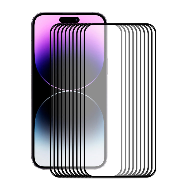 ENKAY Full Glue 0.26mm 9H 2.5D Tempered Glass Full Film for iPhone 14 Pro Max, For iPhone 14 Pro Max (1 PC), For iPhone 14 Pro Max (2 PCS), For iPhone 14 Pro Max (5 PCS), For iPhone 14 Pro Max (10 PCS)
