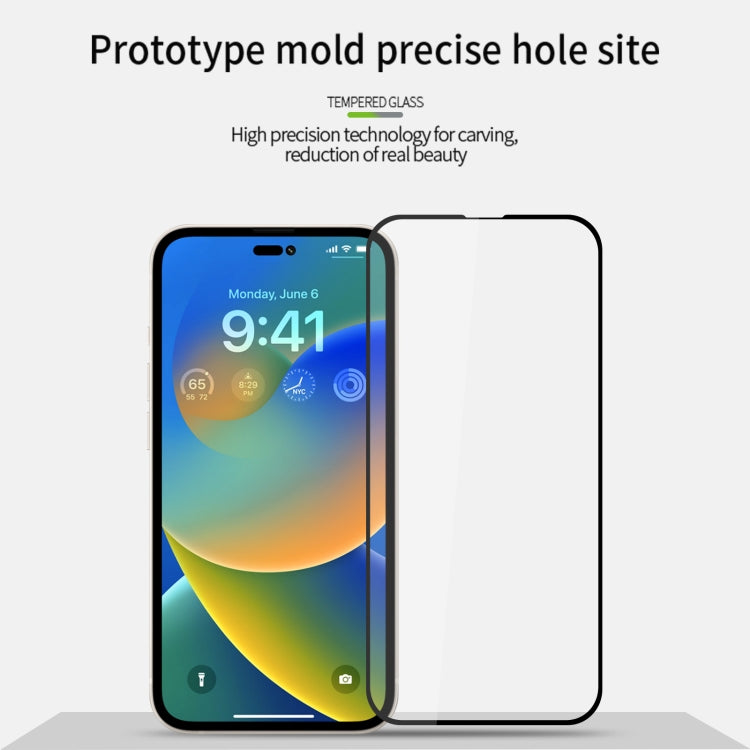 PINWUYO 9H 2.5D Full Screen Tempered Glass Film, For iPhone 14, For iPhone 14 Pro, For iPhone 14 Plus, For iPhone 14 Pro Max