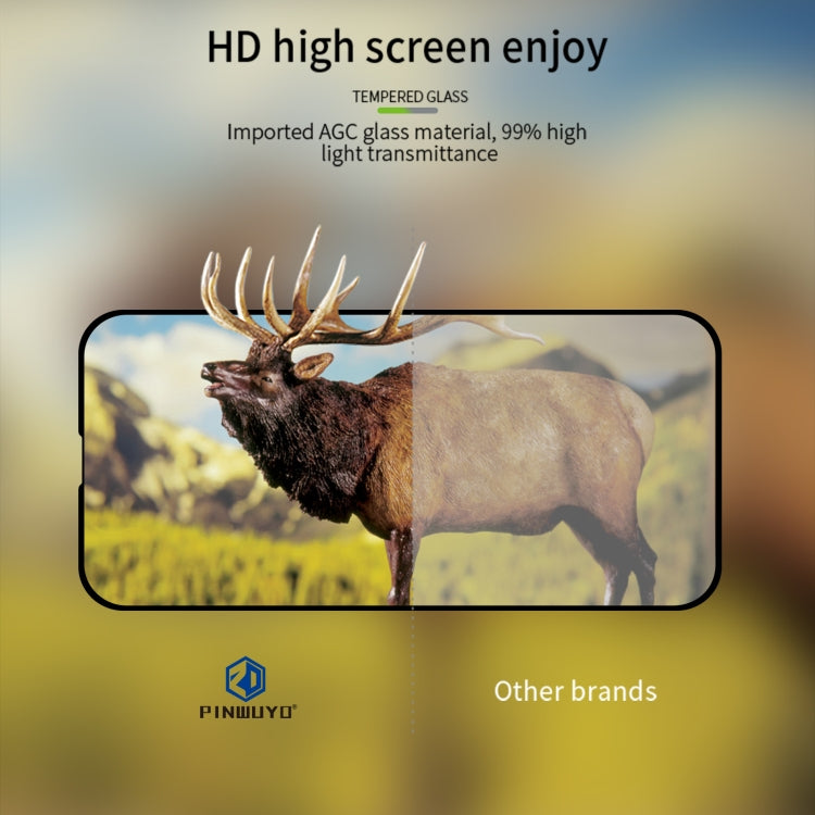 PINWUYO 9H 2.5D Full Screen Tempered Glass Film, For iPhone 14, For iPhone 14 Pro, For iPhone 14 Plus, For iPhone 14 Pro Max