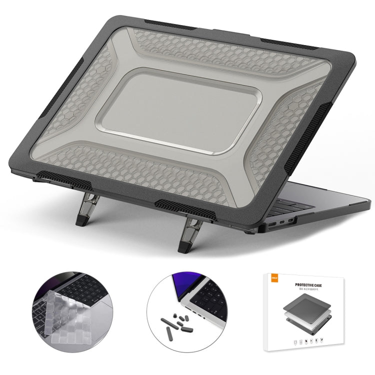 For MacBook Air 13.6 2022/2024 A2681 (M2) / A3113 (M3) ENKAY Hat-Prince 3 in 1 Protective Bracket Case Cover Hard Shell with TPU Keyboard Film / Anti-dust Plugs, For MacBook Air 13.6 2022/2024 A2681 (M2) / A3113 (M3)...