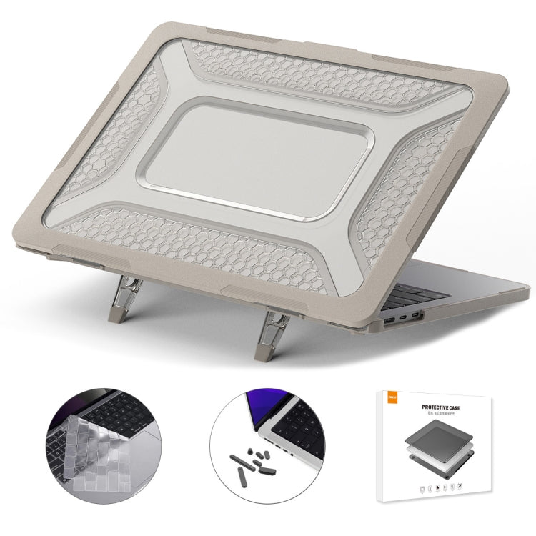 For MacBook Air 13.6 2022/2024 A2681 (M2) / A3113 (M3) ENKAY Hat-Prince 3 in 1 Protective Bracket Case Cover Hard Shell with TPU Keyboard Film / Anti-dust Plugs, For MacBook Air 13.6 2022/2024 A2681 (M2) / A3113 (M3)...