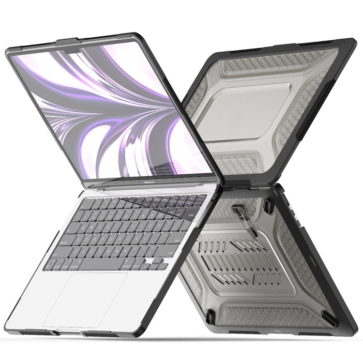 For MacBook Air 13.6 2022/2024 A2681 (M2) / A3113 (M3) ENKAY Hat-Prince 3 in 1 Protective Bracket Case Cover Hard Shell with TPU Keyboard Film / Anti-dust Plugs, For MacBook Air 13.6 2022/2024 A2681 (M2) / A3113 (M3)...