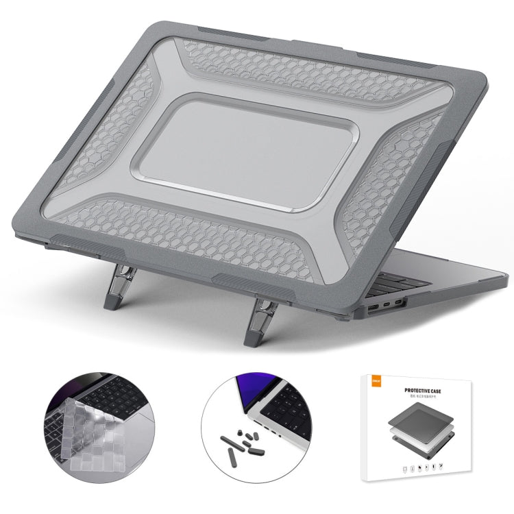 For MacBook Air 13.6 2022/2024 A2681 (M2) / A3113 (M3) ENKAY Hat-Prince 3 in 1 Protective Bracket Case Cover Hard Shell with TPU Keyboard Film / Anti-dust Plugs, For MacBook Air 13.6 2022/2024 A2681 (M2) / A3113 (M3)...