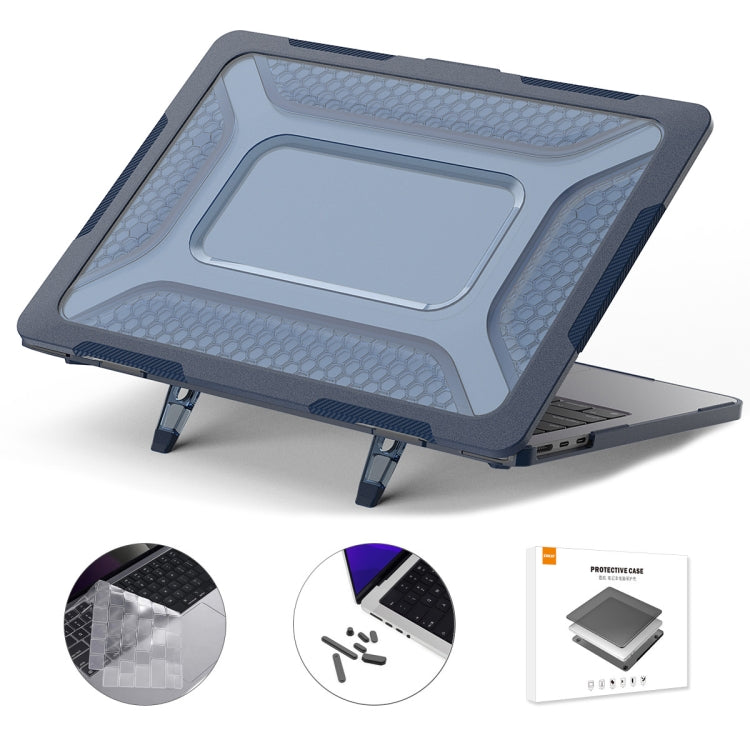 For MacBook Air 13.6 2022/2024 A2681 (M2) / A3113 (M3) ENKAY Hat-Prince 3 in 1 Protective Bracket Case Cover Hard Shell with TPU Keyboard Film / Anti-dust Plugs, For MacBook Air 13.6 2022/2024 A2681 (M2) / A3113 (M3)...