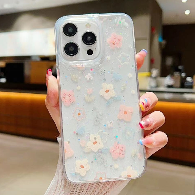 Fresh Small Floral Epoxy TPU Phone Case, For iPhone 14 Plus, For iPhone 14, For iPhone 14 Pro, For iPhone 14 Pro Max