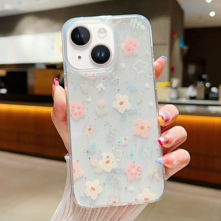 Fresh Small Floral Epoxy TPU Phone Case, For iPhone 14 Plus, For iPhone 14, For iPhone 14 Pro, For iPhone 14 Pro Max