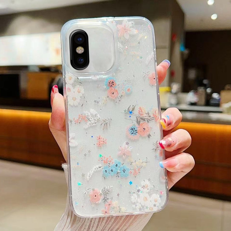 Fresh Small Floral Epoxy TPU Phone Case, For iPhone XR, For iPhone XS Max, For iPhone 7 Plus / 8 Plus, For iPhone X / XS