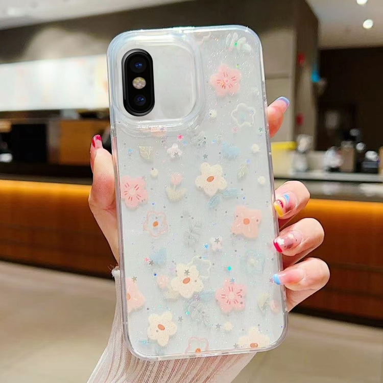 Fresh Small Floral Epoxy TPU Phone Case, For iPhone XR, For iPhone XS Max, For iPhone 7 Plus / 8 Plus, For iPhone X / XS