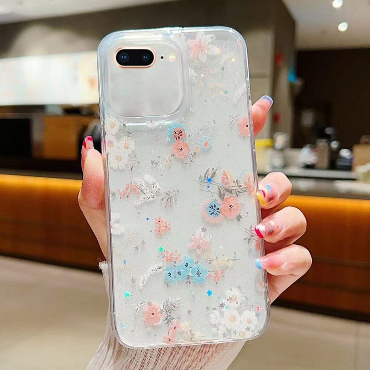 Fresh Small Floral Epoxy TPU Phone Case, For iPhone XR, For iPhone XS Max, For iPhone 7 Plus / 8 Plus, For iPhone X / XS