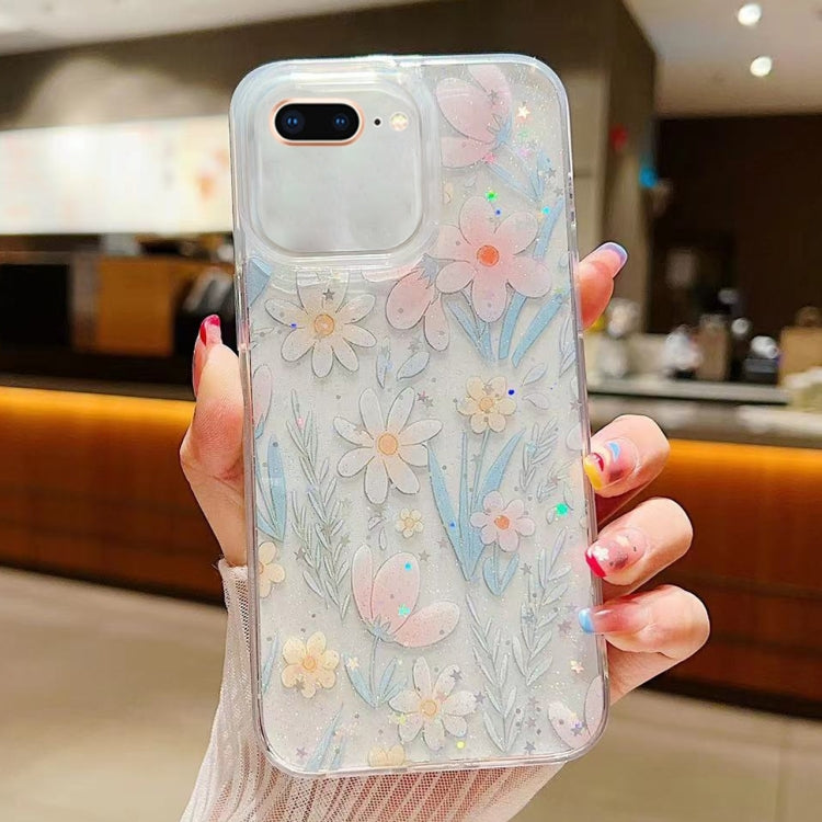 Fresh Small Floral Epoxy TPU Phone Case, For iPhone XR, For iPhone XS Max, For iPhone 7 Plus / 8 Plus, For iPhone X / XS
