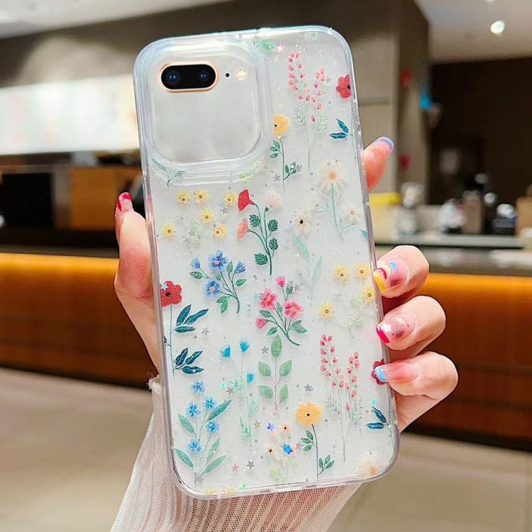Fresh Small Floral Epoxy TPU Phone Case, For iPhone XR, For iPhone XS Max, For iPhone 7 Plus / 8 Plus, For iPhone X / XS