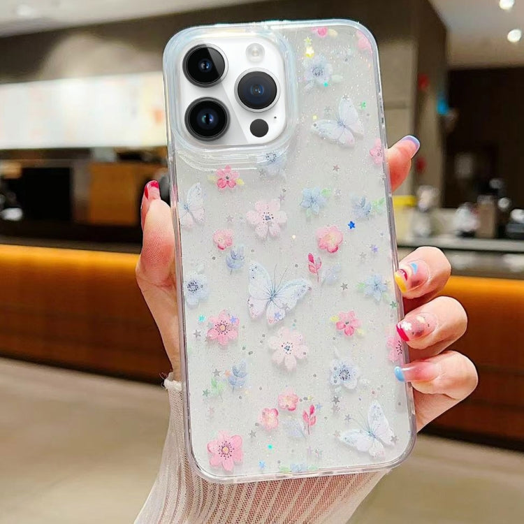 Fresh Small Floral Epoxy TPU Phone Case, For iPhone 16 Pro Max, For iPhone 16 Pro, For iPhone 16 Plus, For iPhone 16