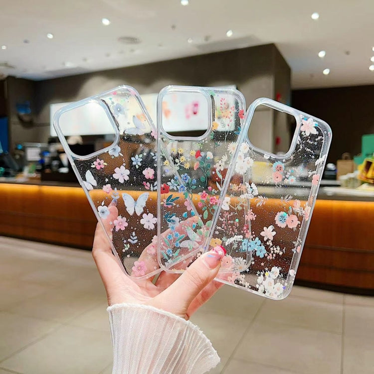 Fresh Small Floral Epoxy TPU Phone Case, For iPhone 16 Pro Max, For iPhone 16 Pro, For iPhone 16 Plus, For iPhone 16