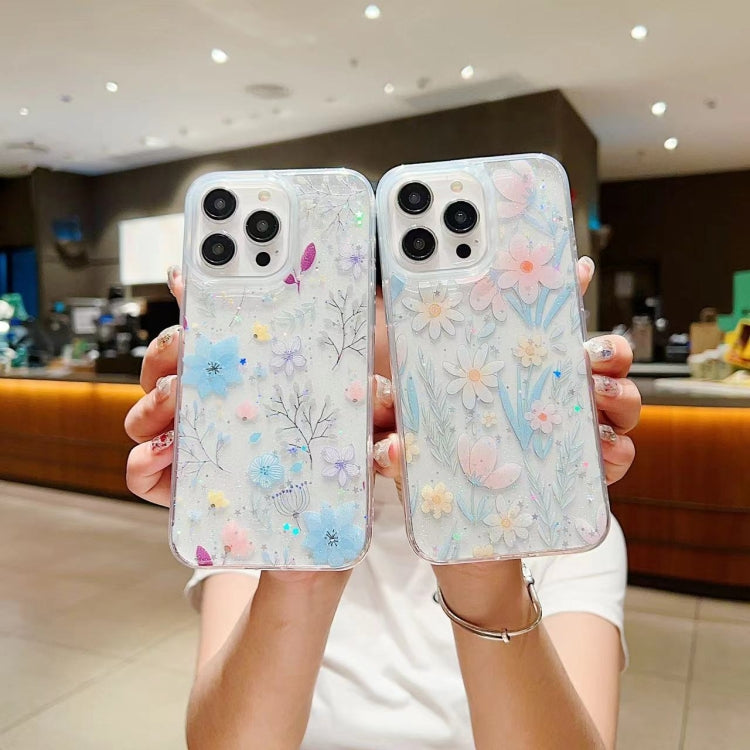 Fresh Small Floral Epoxy TPU Phone Case, For iPhone 13 mini, For iPhone 12, For iPhone 12 Pro Max, For iPhone 12 Pro
