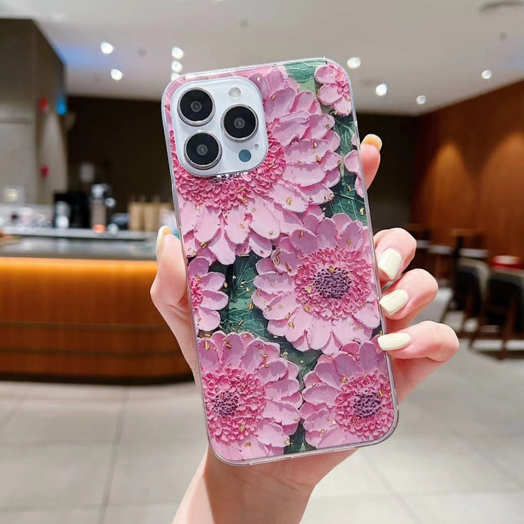 Gold Foil Oil Painting Epoxy TPU Phone Case, For iPhone 12 Pro Max, For iPhone 12 Pro, For iPhone 12, For iPhone 12 mini