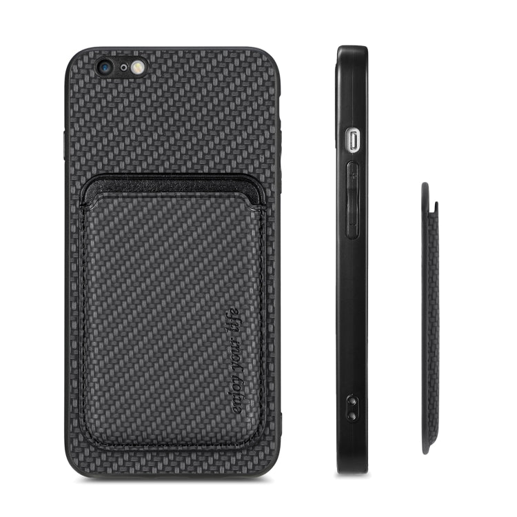 Carbon Fiber Leather Card Magsafe Magnetic Phone Case, For iPhone 6 Plus / 6S Plus, For iPhone 13, For iPhone 7 Plus / 8 Plus, For iPhone 11