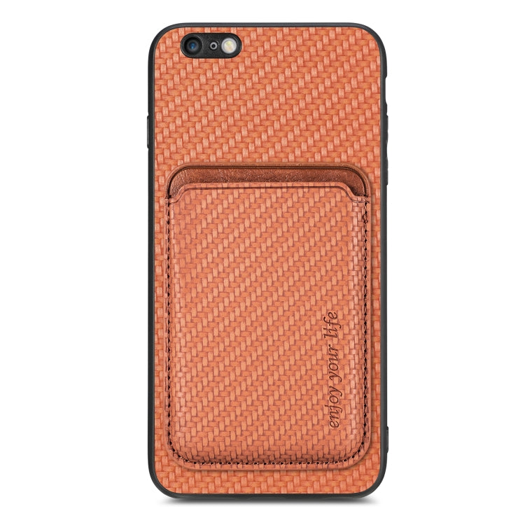 Carbon Fiber Leather Card Magsafe Magnetic Phone Case, For iPhone 6 Plus / 6S Plus, For iPhone 13, For iPhone 7 Plus / 8 Plus, For iPhone 11