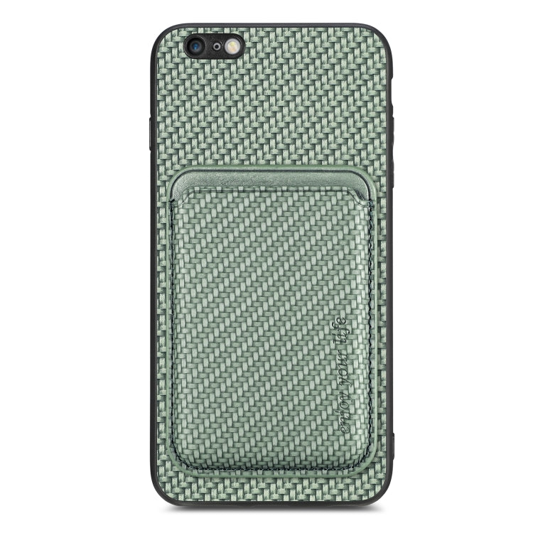 Carbon Fiber Leather Card Magsafe Magnetic Phone Case, For iPhone 6 Plus / 6S Plus, For iPhone 13, For iPhone 7 Plus / 8 Plus, For iPhone 11