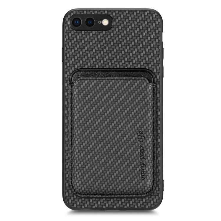 Carbon Fiber Leather Card Magsafe Magnetic Phone Case, For iPhone 6 Plus / 6S Plus, For iPhone 13, For iPhone 7 Plus / 8 Plus, For iPhone 11