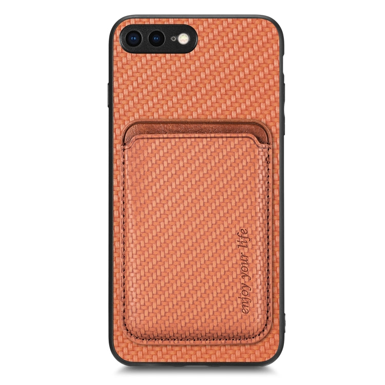 Carbon Fiber Leather Card Magsafe Magnetic Phone Case, For iPhone 6 Plus / 6S Plus, For iPhone 13, For iPhone 7 Plus / 8 Plus, For iPhone 11