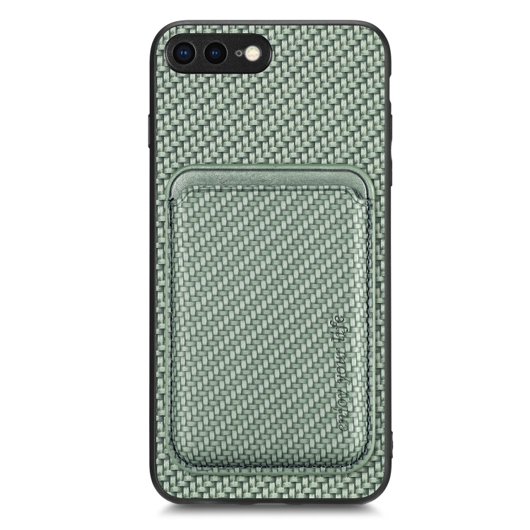 Carbon Fiber Leather Card Magsafe Magnetic Phone Case, For iPhone 6 Plus / 6S Plus, For iPhone 13, For iPhone 7 Plus / 8 Plus, For iPhone 11
