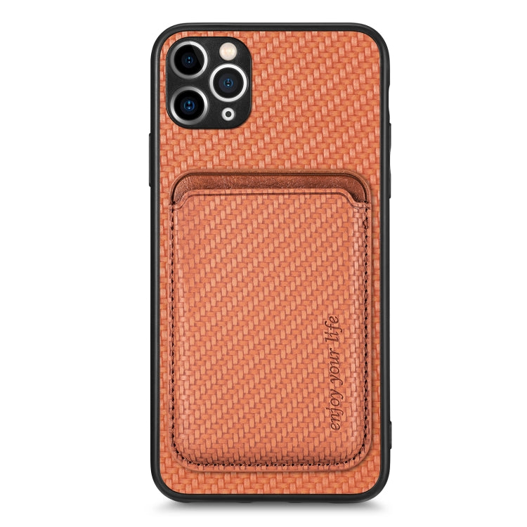 Carbon Fiber Leather Card Magsafe Magnetic Phone Case, For iPhone 6 Plus / 6S Plus, For iPhone 13, For iPhone 7 Plus / 8 Plus, For iPhone 11