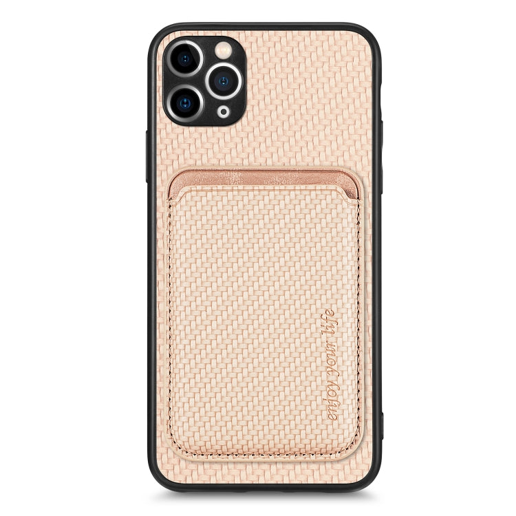 Carbon Fiber Leather Card Magsafe Magnetic Phone Case, For iPhone 6 Plus / 6S Plus, For iPhone 13, For iPhone 7 Plus / 8 Plus, For iPhone 11