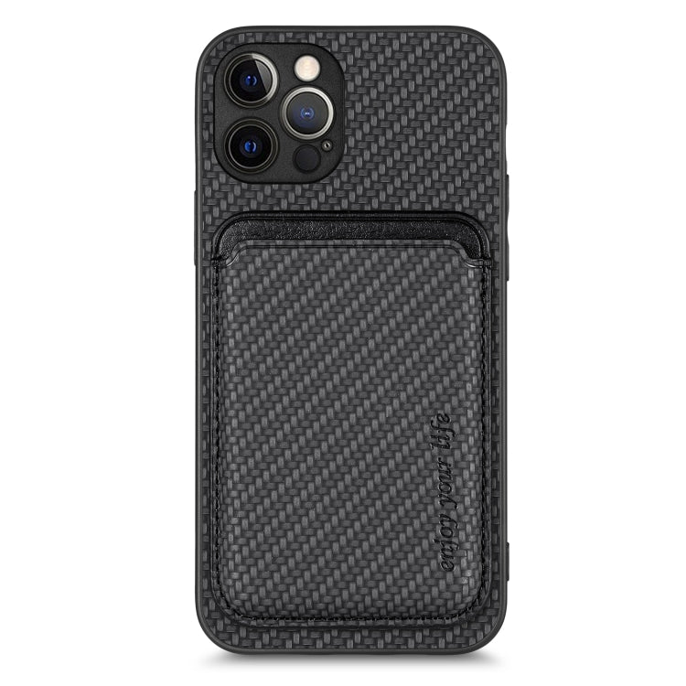 Carbon Fiber Leather Card Magsafe Magnetic Phone Case, For iPhone 12 Pro, For iPhone 12, For iPhone 13 Pro, For iPhone 6 / 6s