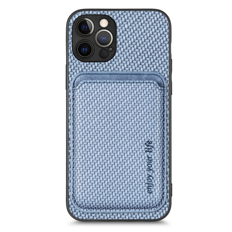 Carbon Fiber Leather Card Magsafe Magnetic Phone Case, For iPhone 12 Pro, For iPhone 12, For iPhone 13 Pro, For iPhone 6 / 6s