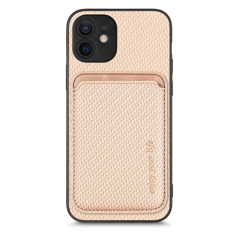 Carbon Fiber Leather Card Magsafe Magnetic Phone Case, For iPhone 12 Pro, For iPhone 12, For iPhone 13 Pro, For iPhone 6 / 6s