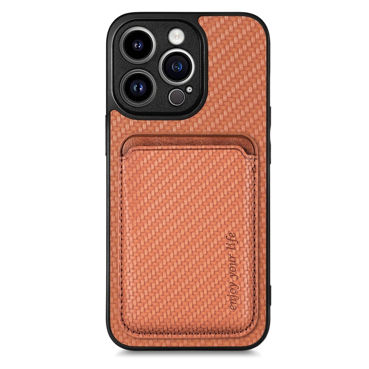 Carbon Fiber Leather Card Magsafe Magnetic Phone Case, For iPhone 12 Pro, For iPhone 12, For iPhone 13 Pro, For iPhone 6 / 6s
