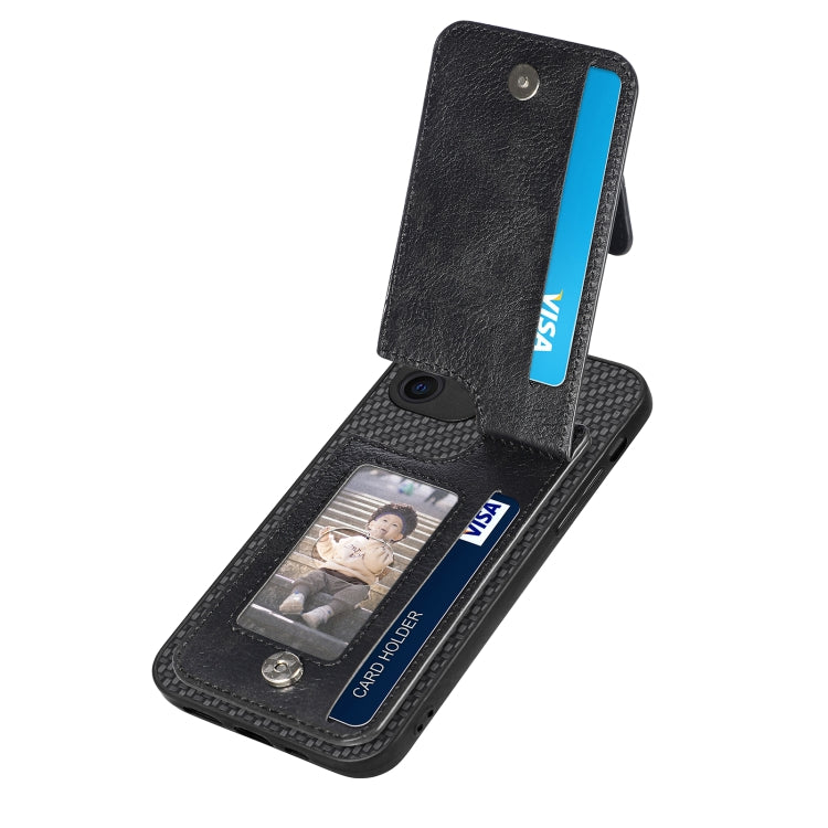 Carbon Fiber Vertical Flip Zipper Phone Case, For iPhone 12 mini, For iPhone 12, For iPhone 12 Pro, For iPhone 12 Pro Max