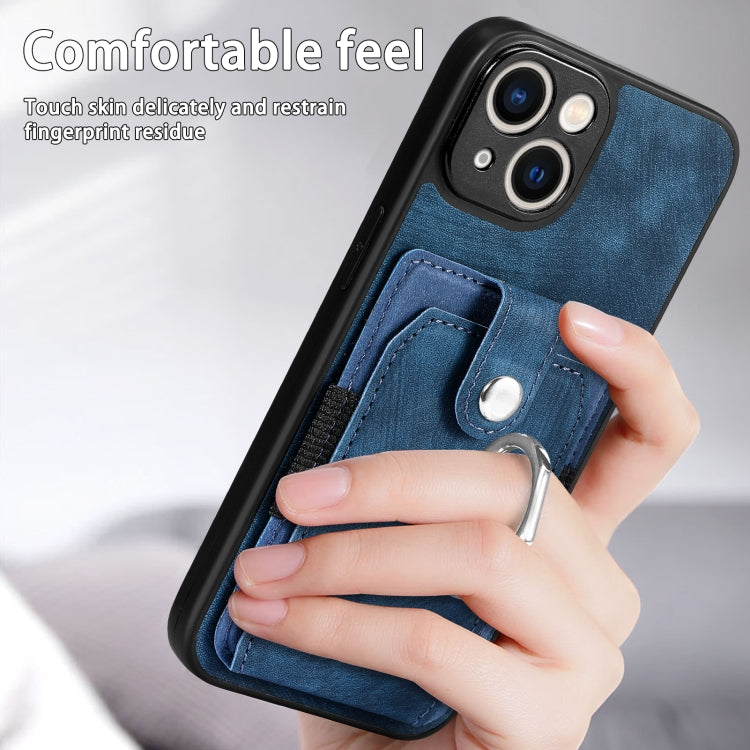 Retro Skin-feel Ring Card Wallet Phone Case, For iPhone 12 mini, For iPhone 12, For iPhone 12 Pro, For iPhone 12 Pro Max