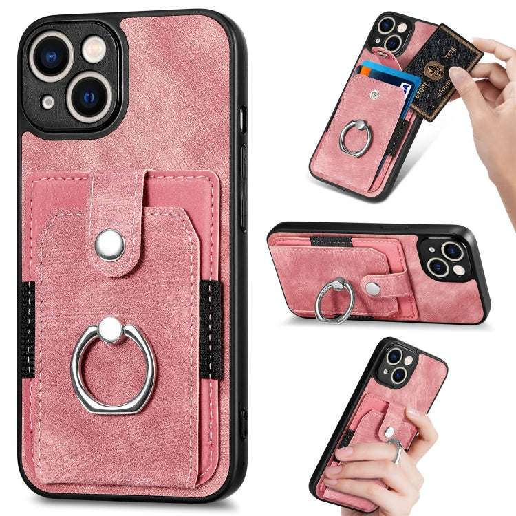 Retro Skin-feel Ring Card Wallet Phone Case, For iPhone 11, For iPhone 11 Pro, For iPhone 11 Pro Max, For iPhone X / XS