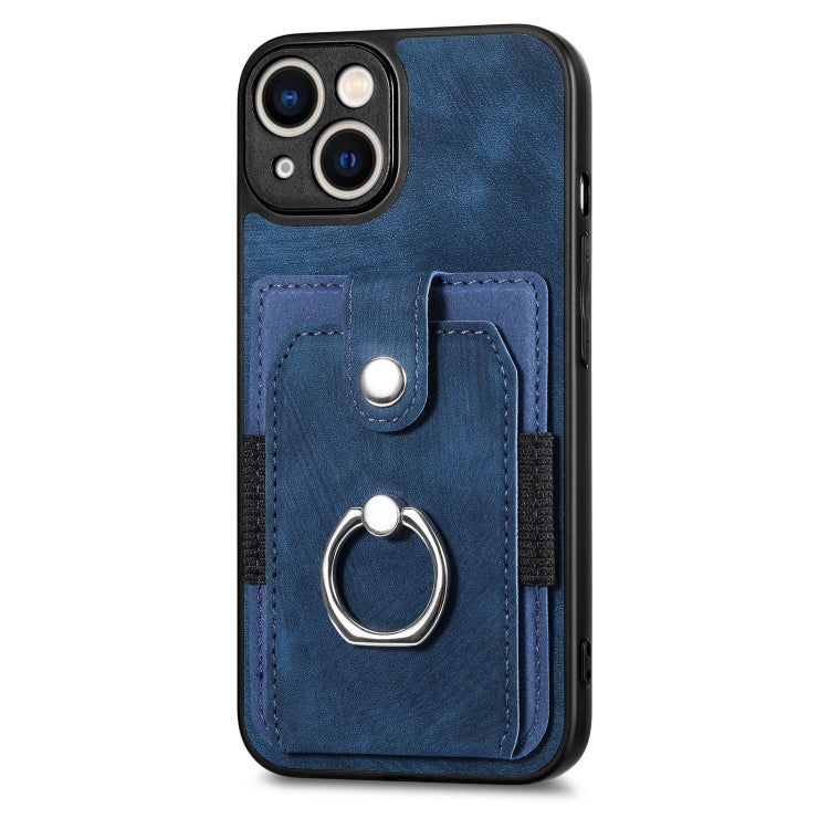 Retro Skin-feel Ring Card Wallet Phone Case, For iPhone XS Max, For iPhone XR, For iPhone SE 2022 / 2020 / 7 / 8, For iPhone 7 Plus / 8 Plus