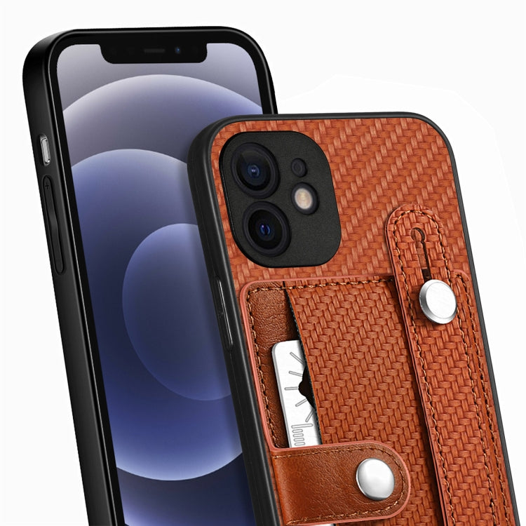 Wristband Kickstand Card Wallet Back Cover Phone Case with Tool Knife, For iPhone 12 mini, For iPhone 12, For iPhone 12 Pro, For iPhone 12 Pro Max