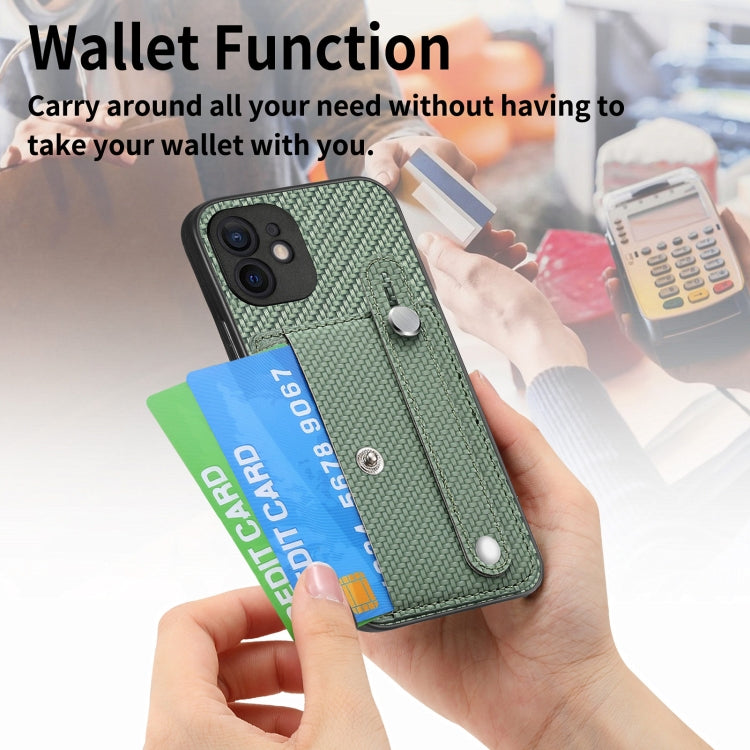 Wristband Kickstand Card Wallet Back Cover Phone Case with Tool Knife, For iPhone 12 mini, For iPhone 12, For iPhone 12 Pro, For iPhone 12 Pro Max