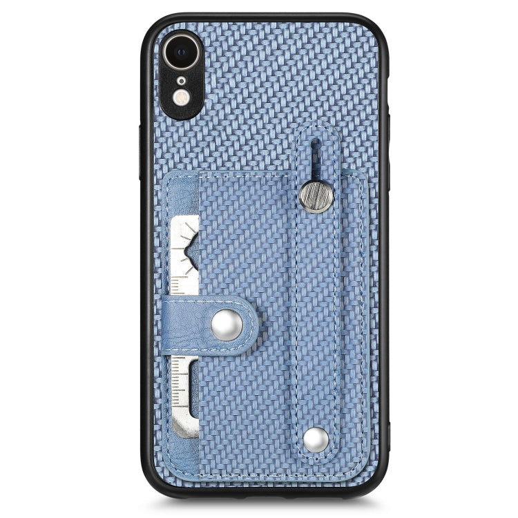 Wristband Kickstand Card Wallet Back Cover Phone Case with Tool Knife, For iPhone XR, For iPhone XS Max, For iPhone SE 2022 / 2020 / 7 / 8, For iPhone 7 Plus / 8 Plus