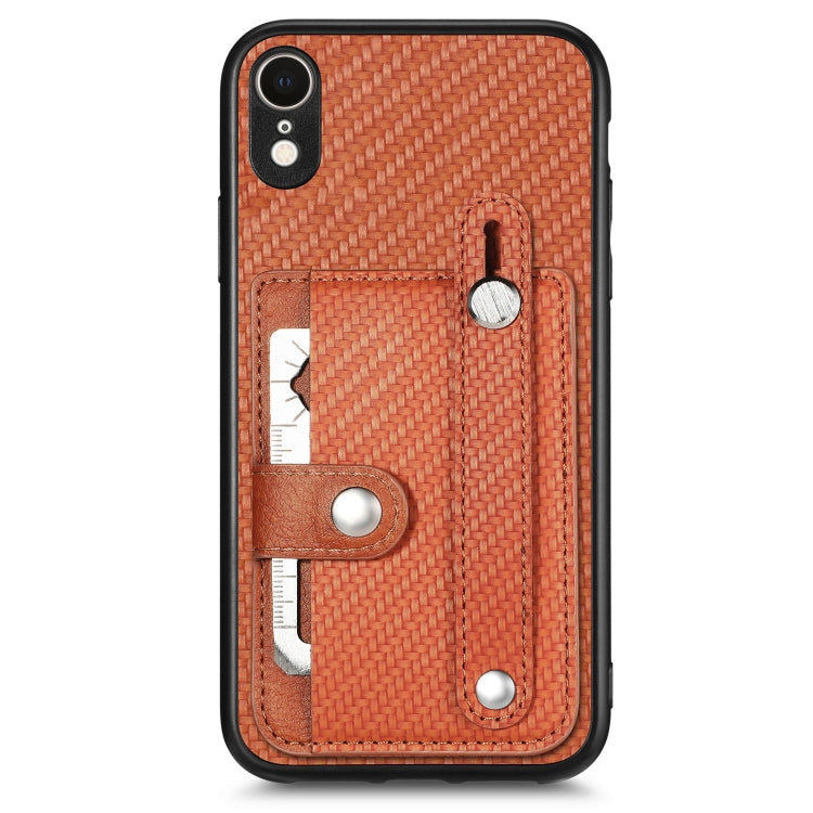 Wristband Kickstand Card Wallet Back Cover Phone Case with Tool Knife, For iPhone XR, For iPhone XS Max, For iPhone SE 2022 / 2020 / 7 / 8, For iPhone 7 Plus / 8 Plus