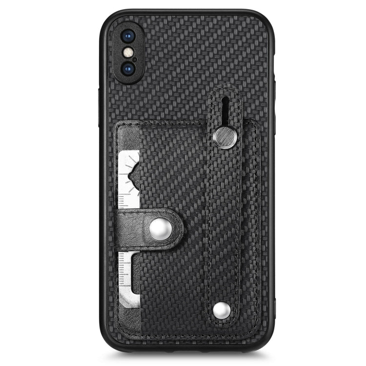 Wristband Kickstand Card Wallet Back Cover Phone Case with Tool Knife, For iPhone XR, For iPhone XS Max, For iPhone SE 2022 / 2020 / 7 / 8, For iPhone 7 Plus / 8 Plus