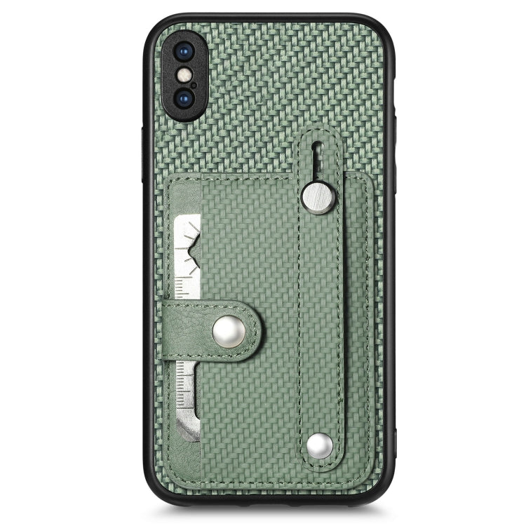 Wristband Kickstand Card Wallet Back Cover Phone Case with Tool Knife, For iPhone XR, For iPhone XS Max, For iPhone SE 2022 / 2020 / 7 / 8, For iPhone 7 Plus / 8 Plus