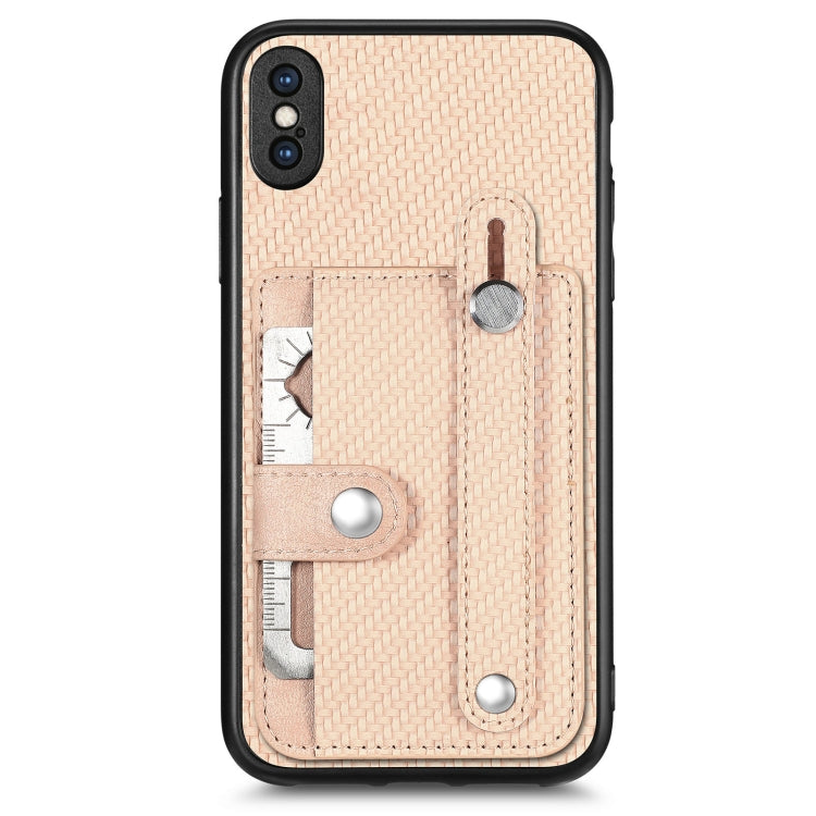 Wristband Kickstand Card Wallet Back Cover Phone Case with Tool Knife, For iPhone XR, For iPhone XS Max, For iPhone SE 2022 / 2020 / 7 / 8, For iPhone 7 Plus / 8 Plus