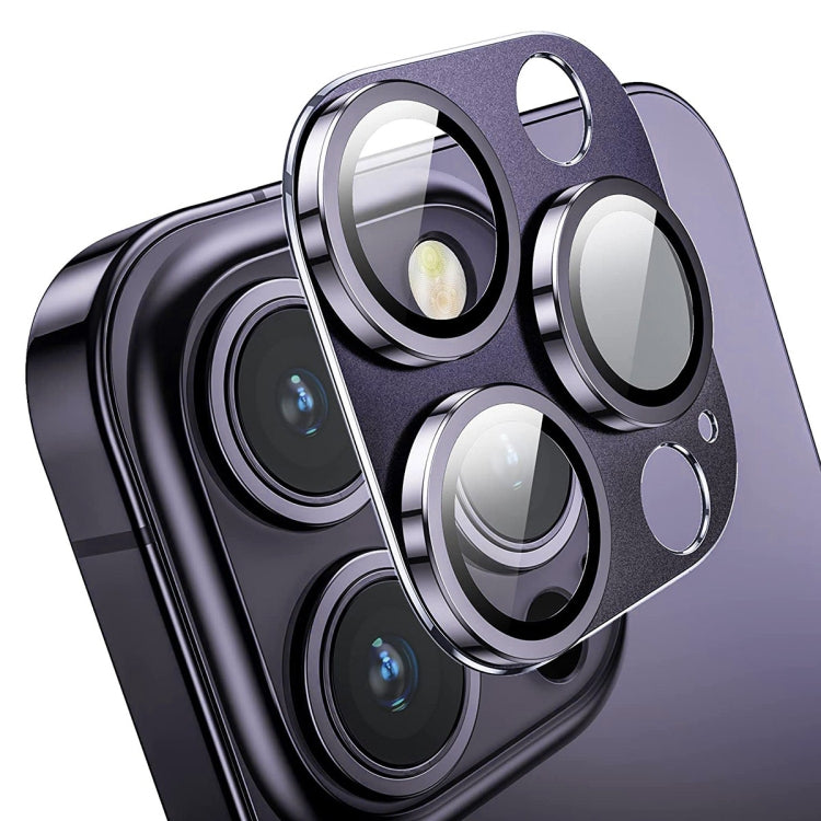 For iPhone 14 Pro / 14 Pro Max ENKAY Hat-Prince Anti-reflection Camera Lens Aluminium Alloy Tempered Glass Film, For iPhone 14 Pro / 14 Pro Max