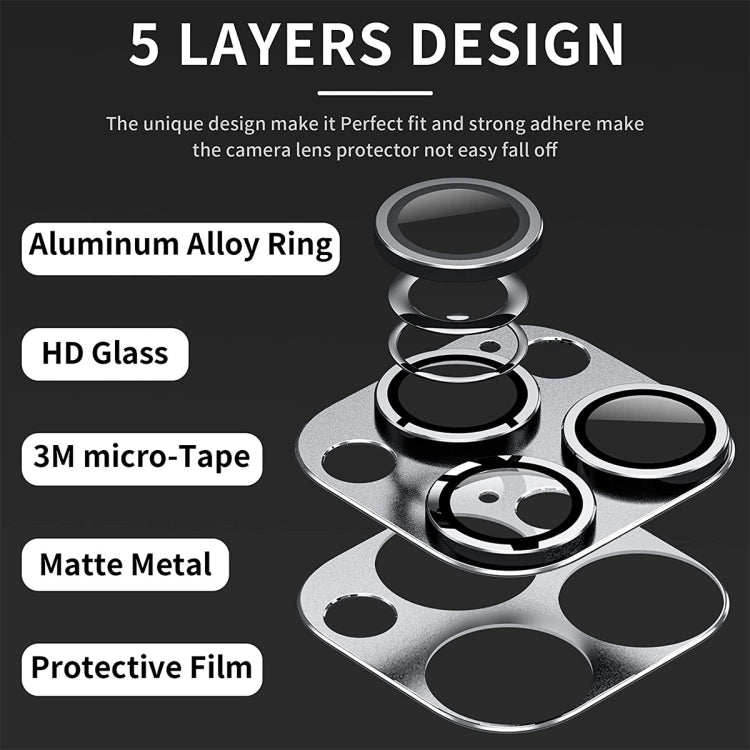 For iPhone 14 Pro / 14 Pro Max ENKAY Hat-Prince Anti-reflection Camera Lens Aluminium Alloy Tempered Glass Film, For iPhone 14 Pro / 14 Pro Max