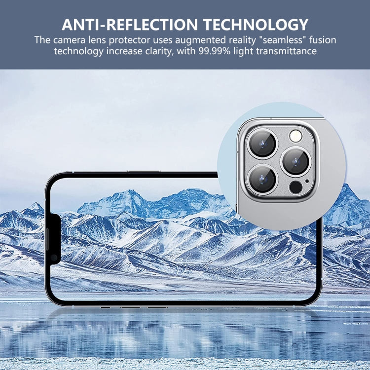 For iPhone 14 Pro / 14 Pro Max ENKAY Hat-Prince Anti-reflection Camera Lens Aluminium Alloy Tempered Glass Film, For iPhone 14 Pro / 14 Pro Max