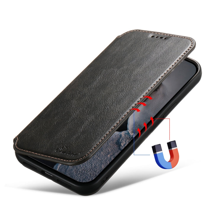 Suteni J05 Leather Magnetic Magsafe Phone Case, For iPhone 14 Pro, For iPhone 14 Plus, For iPhone 14 Pro Max