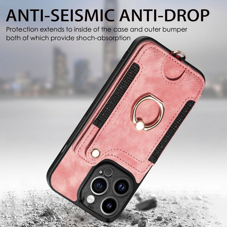 Retro Skin-feel Ring Multi-card Wallet Phone Case, For iPhone 11, For iPhone 11 Pro, For iPhone 11 Pro Max, For iPhone X / XS