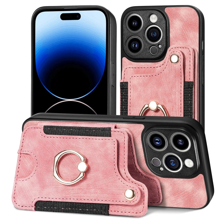 Retro Skin-feel Ring Multi-card Wallet Phone Case, For iPhone 11, For iPhone 11 Pro, For iPhone 11 Pro Max, For iPhone X / XS