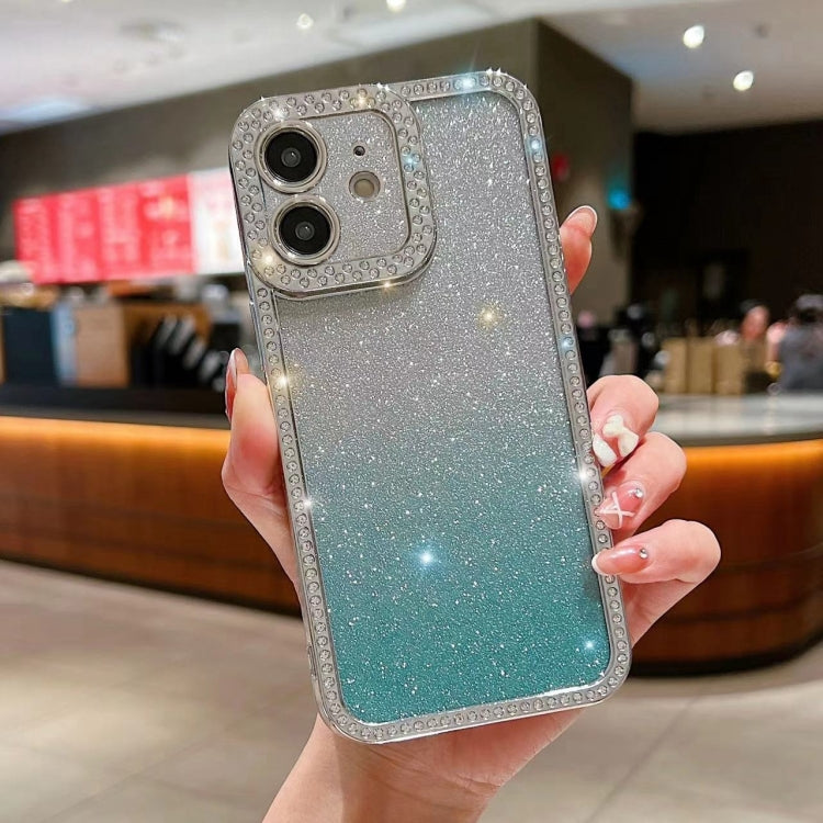 Diamond Gradient Glitter Plated TPU Phone Case, For iPhone 11, For iPhone 15 Pro Max, For iPhone 11 Pro Max